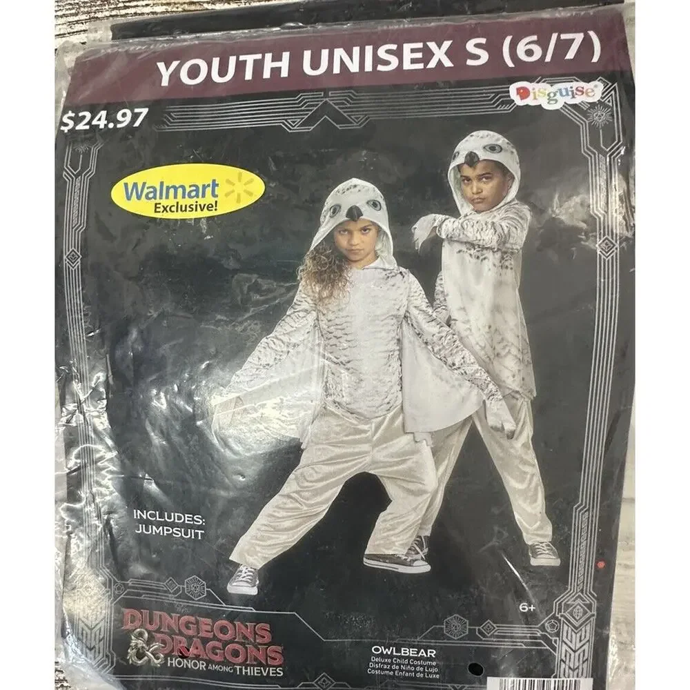 Unisex Child Size Small 4 to 6 Owlbear Deluxe Halloween Costume Dungeons &Dragon